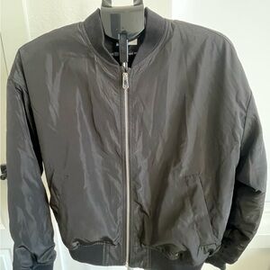 Mango Black Bomber Jacket
